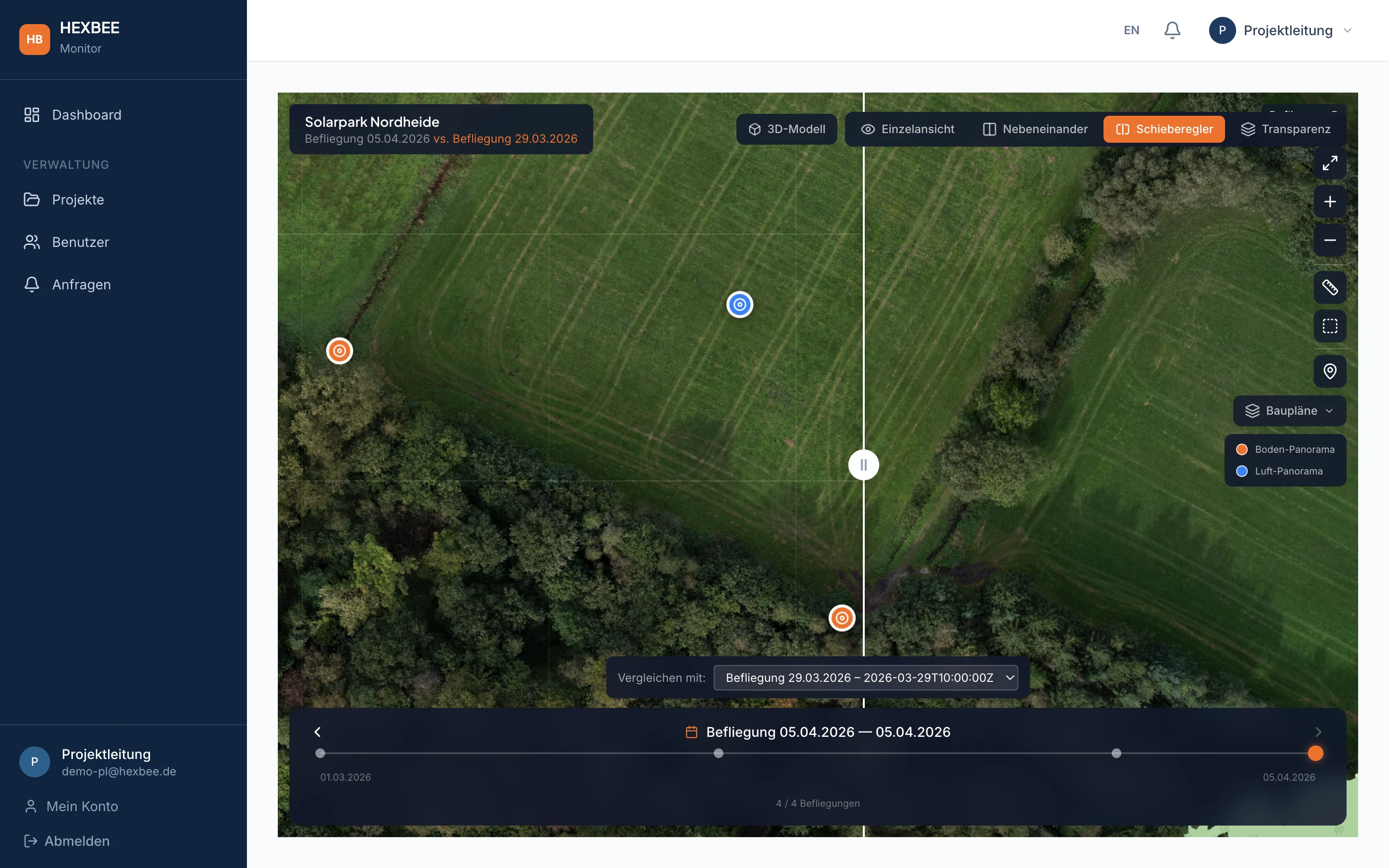 Zeitachsen-Vergleich